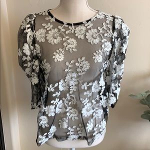 ZARA Lace Top, NWOT, Size M